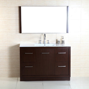 Bellaterra 48-Inch Single Sink Vanity Wenge 502001A-48S, Front