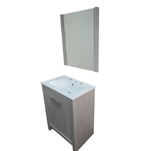 Bellaterra 24-Inch Single Sink Vanity 502001B-24 - Gray, Sideview