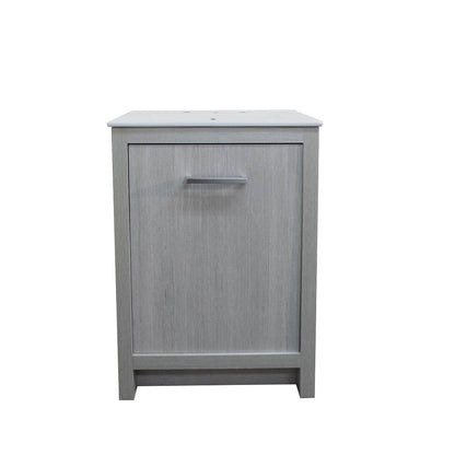 Bellaterra 24" Gray Wood Single Rectangular Sink Vanity 502001B-24