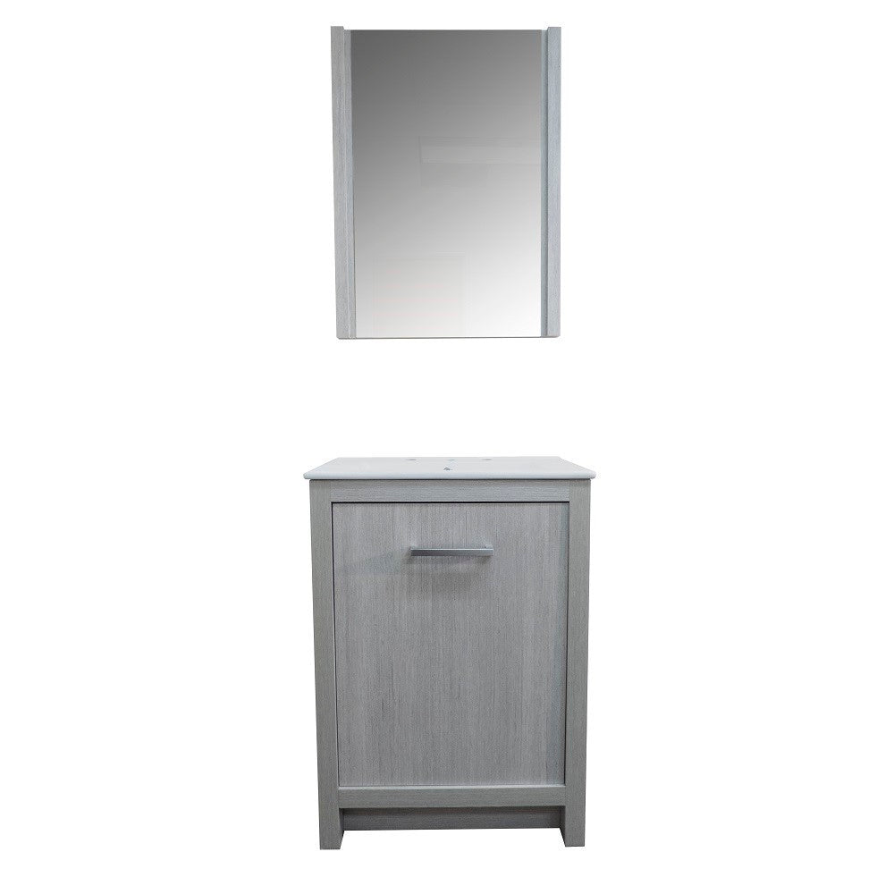 Bellaterra 24-Inch Single Sink Vanity 502001B-24 - Gray, Front