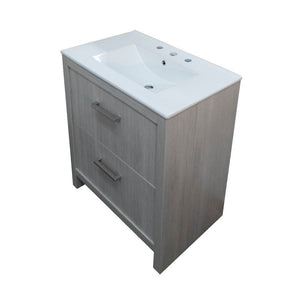 Bellaterra 30-Inch Single Sink Vanity 502001B-30 -Gray, Sideview