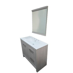 Bellaterra 502001B-36 36-Inch Single Sink Vanity, Gray, Sideview