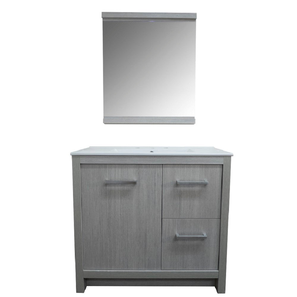 Bellaterra 502001B-36 36-Inch Single Sink Vanity, Gray, Front