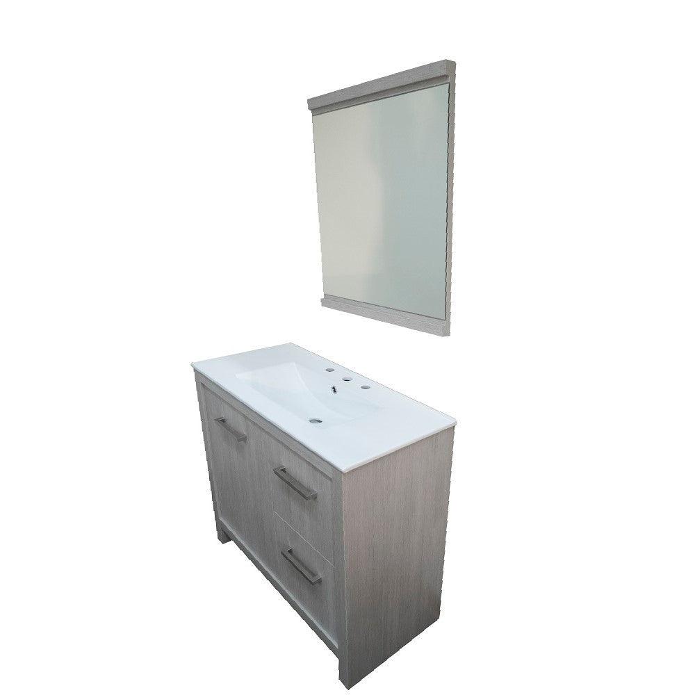 Bellaterra 502001B-36 36-Inch Single Sink Vanity, Gray, Sideview