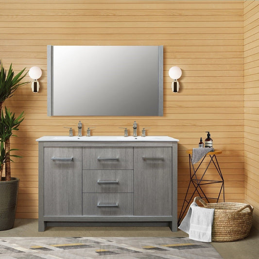 Bellaterra 48-Inch Double Sink Vanity - Gray 502001B-48D, Front