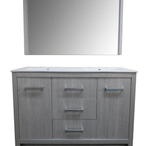 Bellaterra 48-Inch Double Sink Vanity - Gray 502001B-48D, Front