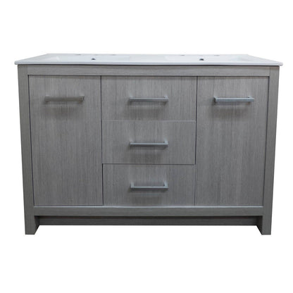 Bellaterra 48-Inch Double Sink Vanity - Gray 502001B-48D, Front