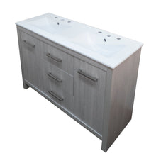 Load image into Gallery viewer, Bellaterra 48-Inch Double Sink Vanity - Gray 502001B-48D, Top Front