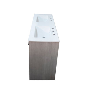 Bellaterra 48-Inch Double Sink Vanity - Gray 502001B-48D, Top View
