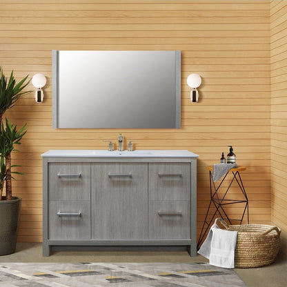 Bellaterra 48-Inch Single Sink Vanity - Gray 502001B-48S, Front