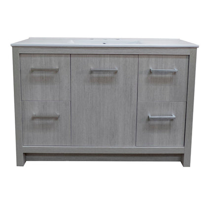 Bellaterra 48-Inch Single Sink Vanity - Gray 502001B-48S, Front