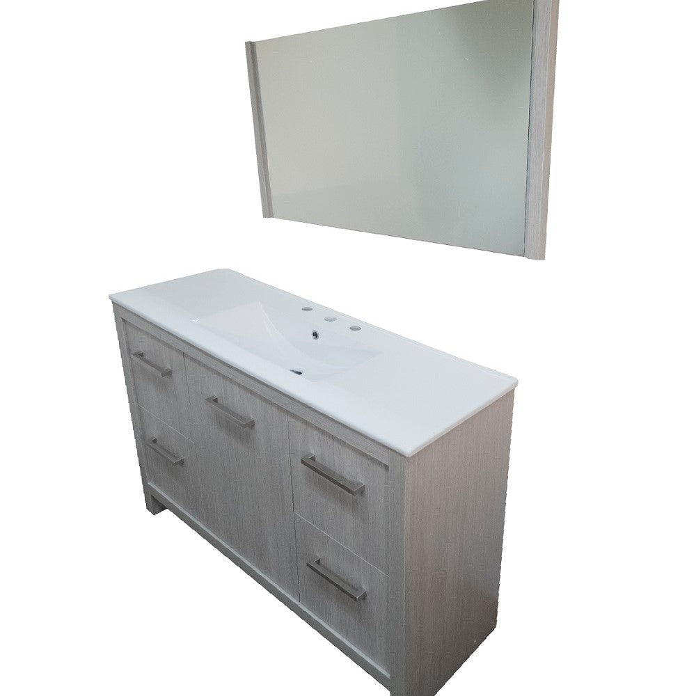 Bellaterra 48-Inch Single Sink Vanity - Gray 502001B-48S, Sideview