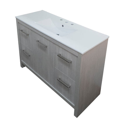 Bellaterra 48-Inch Single Sink Vanity - Gray 502001B-48S, Sideview