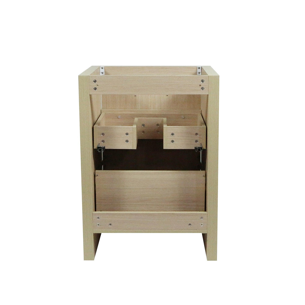 502001C-24-CO 24 in. Single Sink Vanity In Neutral Finish with White Ceramic Top, back