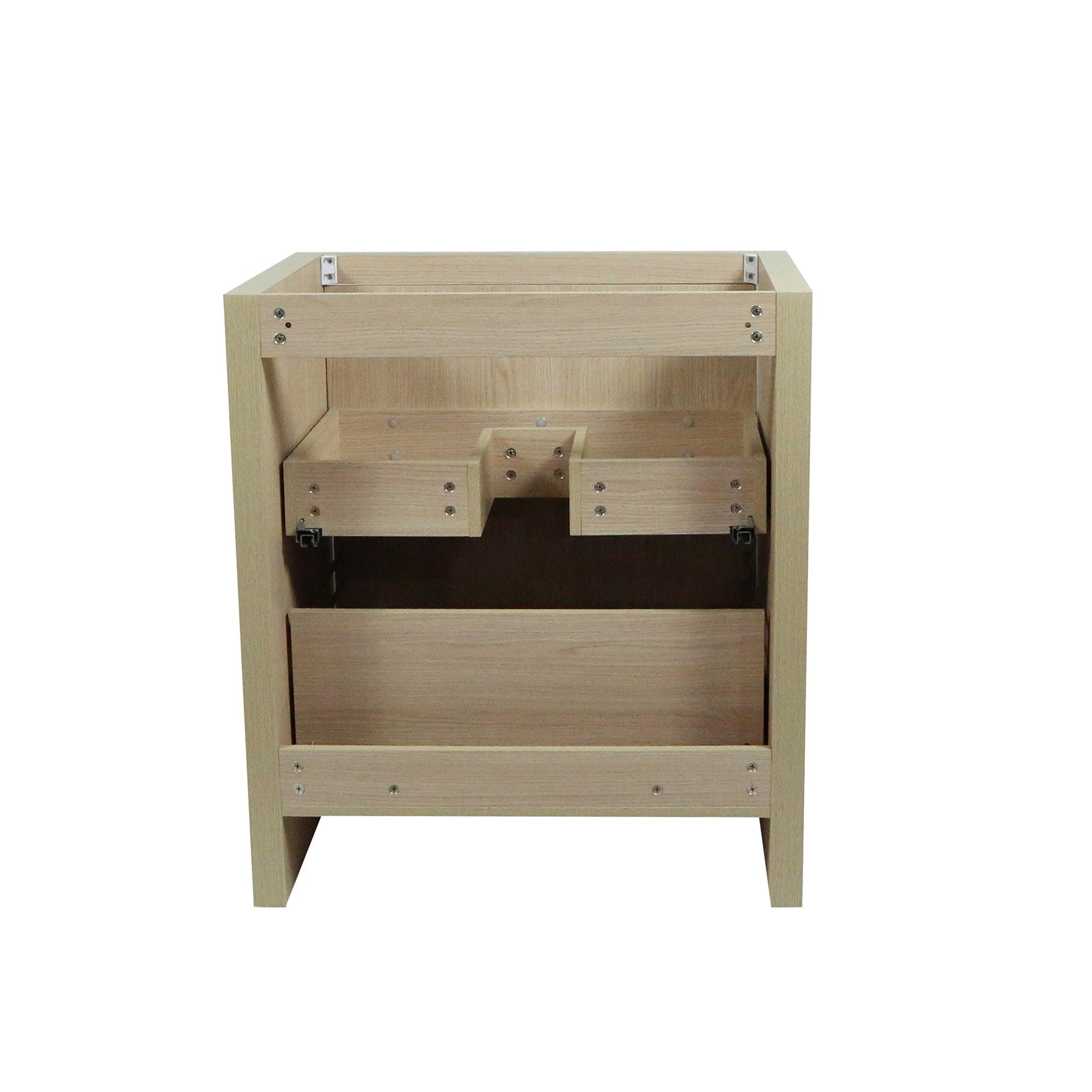 502001C-30-CO 30 in. Single Sink Vanity In Neutral Finish with White Ceramic Top, back