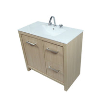Load image into Gallery viewer, 502001C-36-CO 36 in. Single Sink Vanity In Neutral Finish with White Ceramic Top