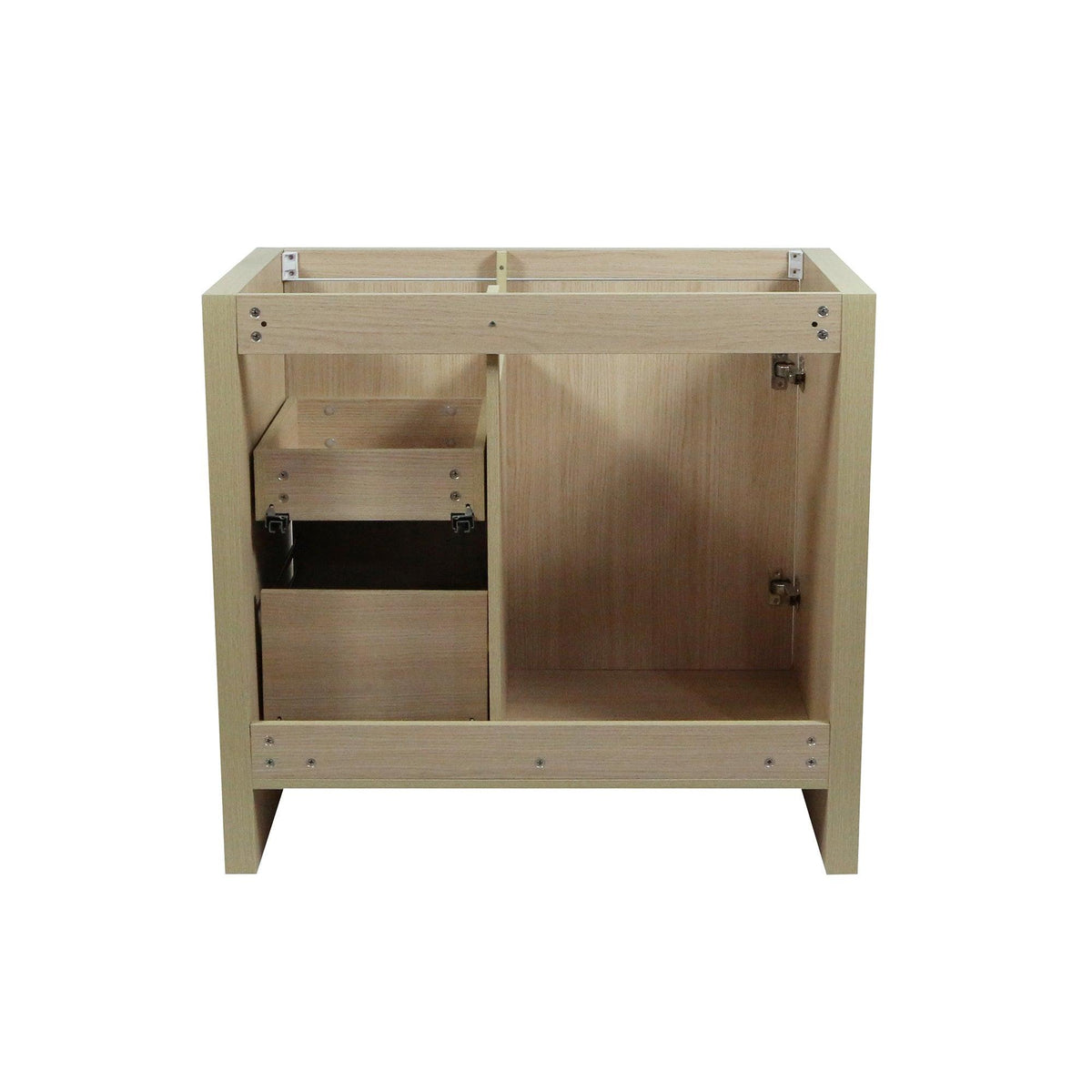 502001C-36-CO 36 in. Single Sink Vanity In Neutral Finish with White Ceramic Top, back