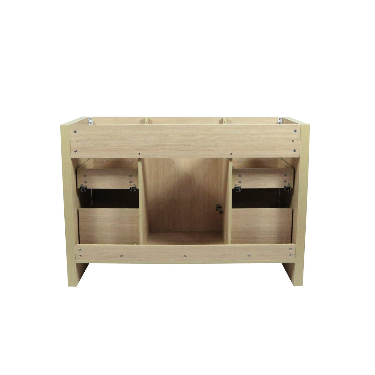 502001C-48S-CO 48 in. Single Sink Vanity In Neutral Finish with White Ceramic Top, back