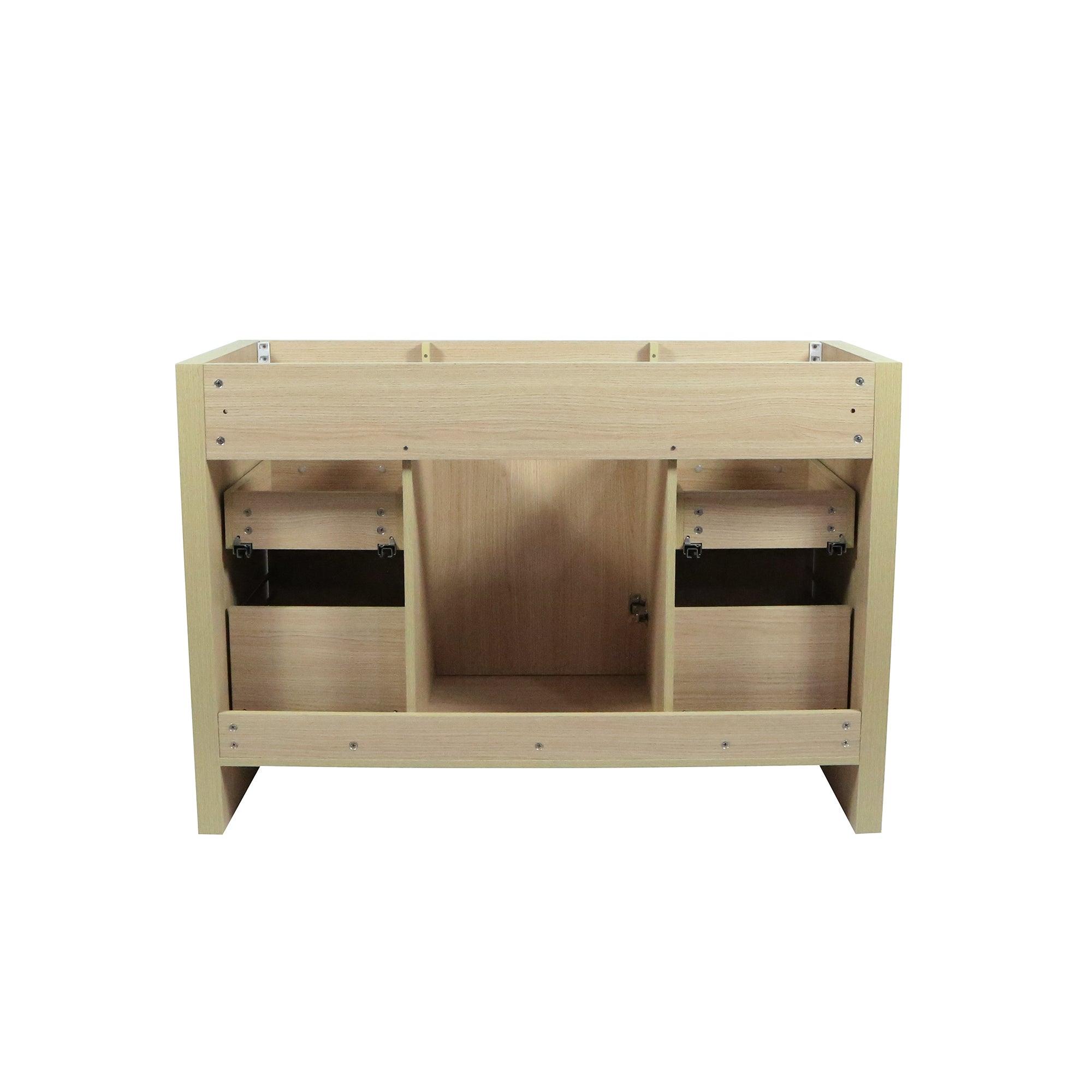 502001C-48S-CO 48 in. Single Sink Vanity In Neutral Finish with White Ceramic Top, back