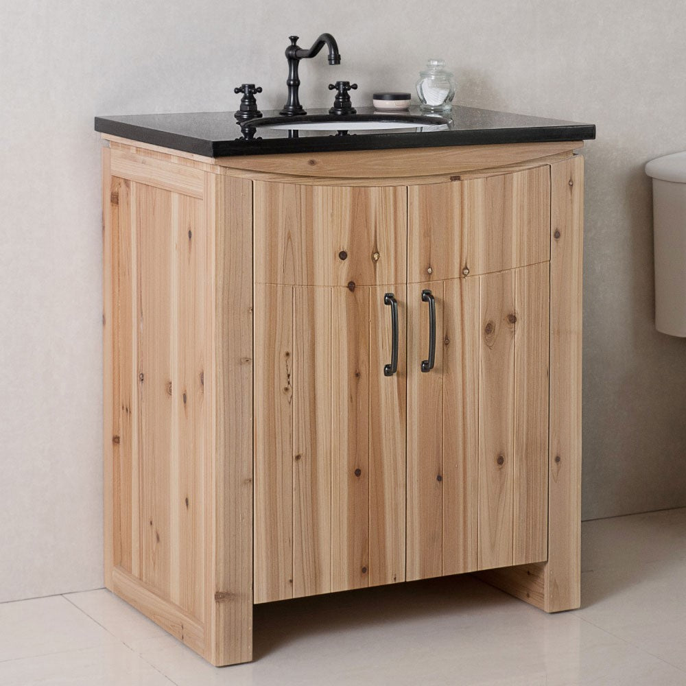 Bellaterra 30” Single Sink Vanity-Solid Fir-Natural 6001-30-NL