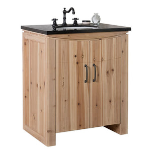 Bellaterra 30” Single Sink Vanity-Solid Fir-Natural 6001-30-NL