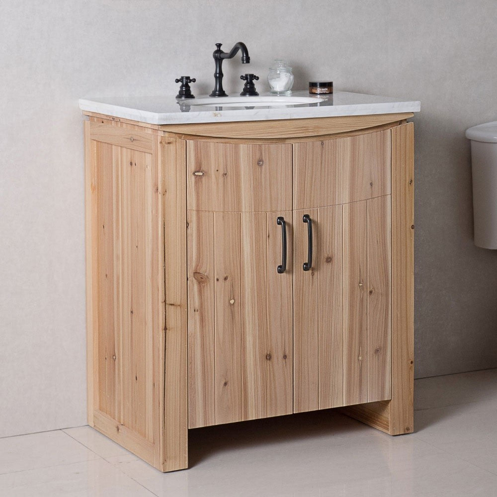 Bellaterra 30” Single Sink Vanity-Solid Fir-Natural 6001-30-NL