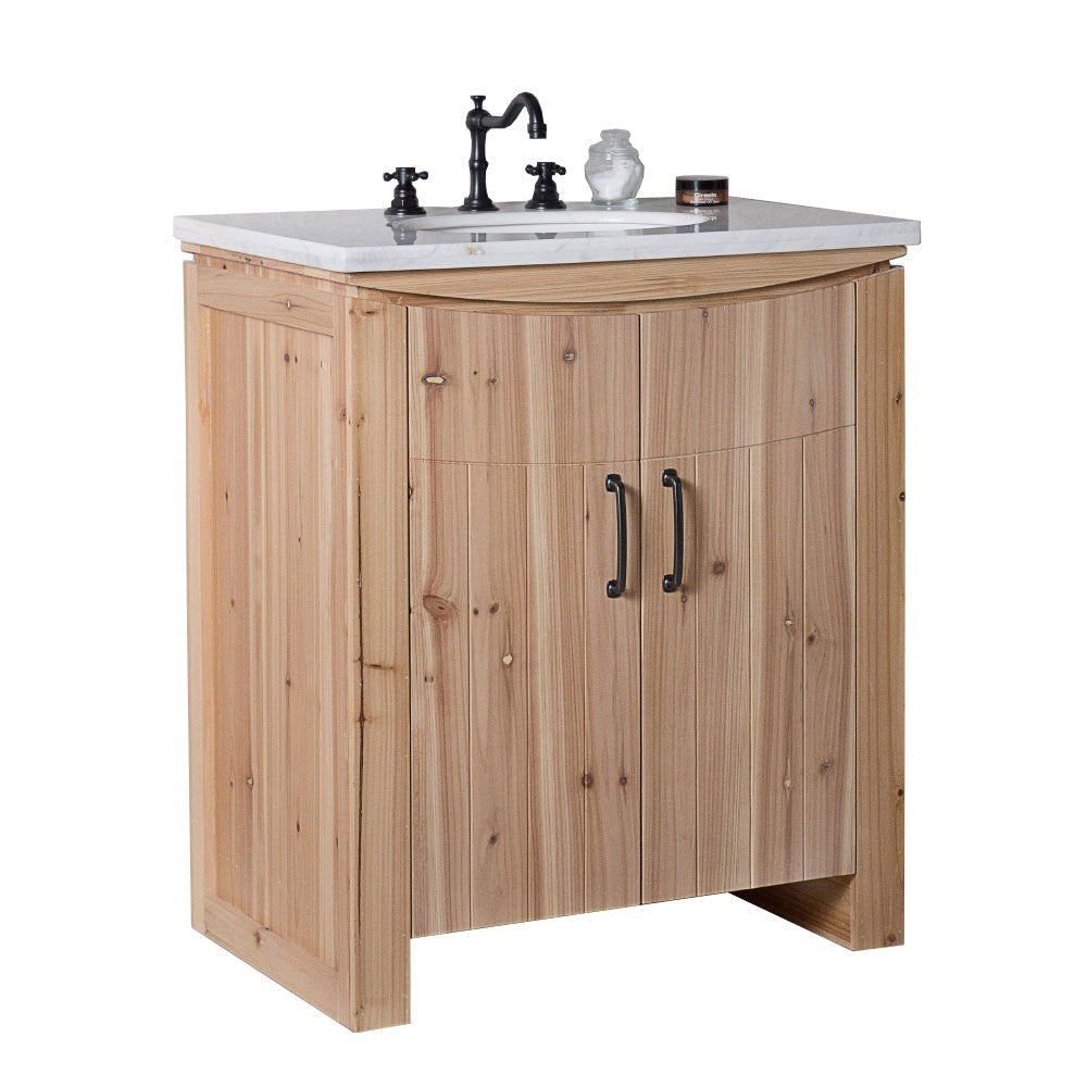 Bellaterra 30” Single Sink Vanity-Solid Fir-Natural 6001-30-NL