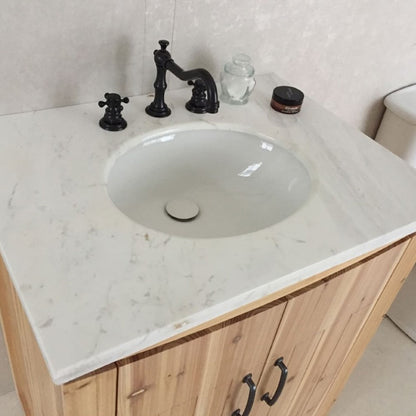 Bellaterra 30” Single Sink Vanity-Solid Fir-Natural 6001-30-NL