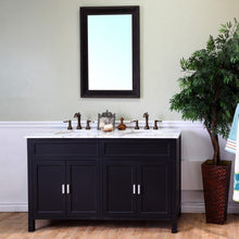 Load image into Gallery viewer, Bellaterra 60 in Double Sink Vanity-Wood 600168-60B-W, Ebony, Front