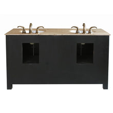 Load image into Gallery viewer, Bellaterra 62 in Double Sink Vanity Wood-Black 603210, Backside