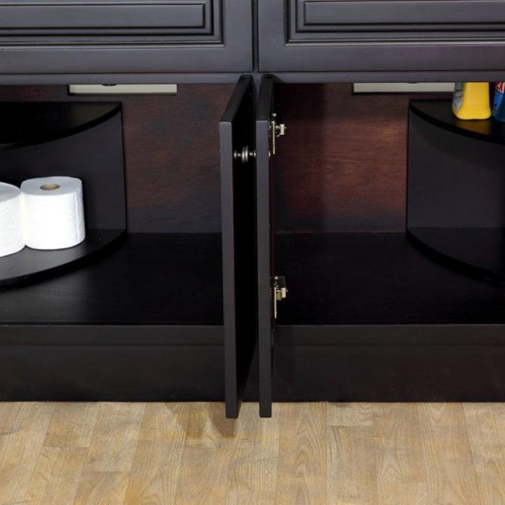 Bellaterra 55 in Double Sink Vanity-Dark Mahogany 605522A, Close inside