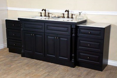 Bellaterra 93 in Double Sink Vanity-Dark Mahogany 605522C