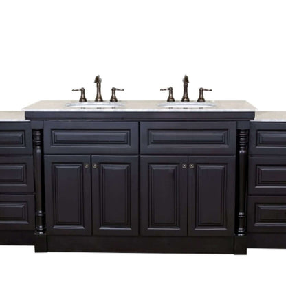 Bellaterra 93 in Double Sink Vanity-Dark Mahogany 605522C, Front