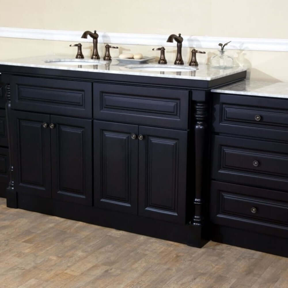 Bellaterra 93 in Double Sink Vanity-Dark Mahogany 605522C, Front