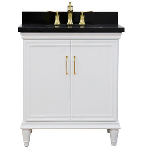 Bellaterra White 31" Wood Single Vanity w/ Counter Top and Sink 400800-31-WH