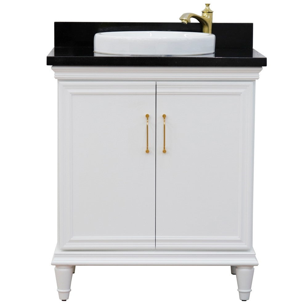 Bellaterra White 31" Wood Single Vanity w/ Counter Top and Sink 400800-31-WH