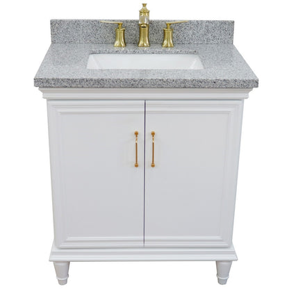 Bellaterra White 31" Wood Single Vanity w/ Counter Top and Sink 400800-31-WH