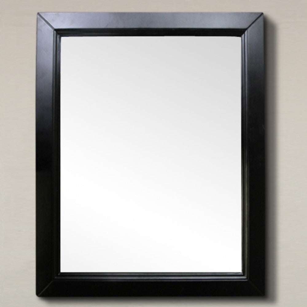 Bellaterra Rectangular Wood Frame 30 in Mirror-espresso 7610-M-ES