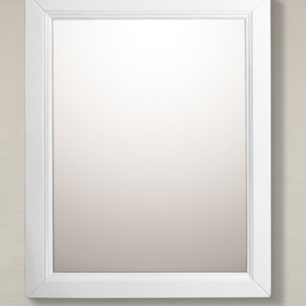 Bellaterra 30 in Rectangular Mirror - White 7610-M-WH, Front