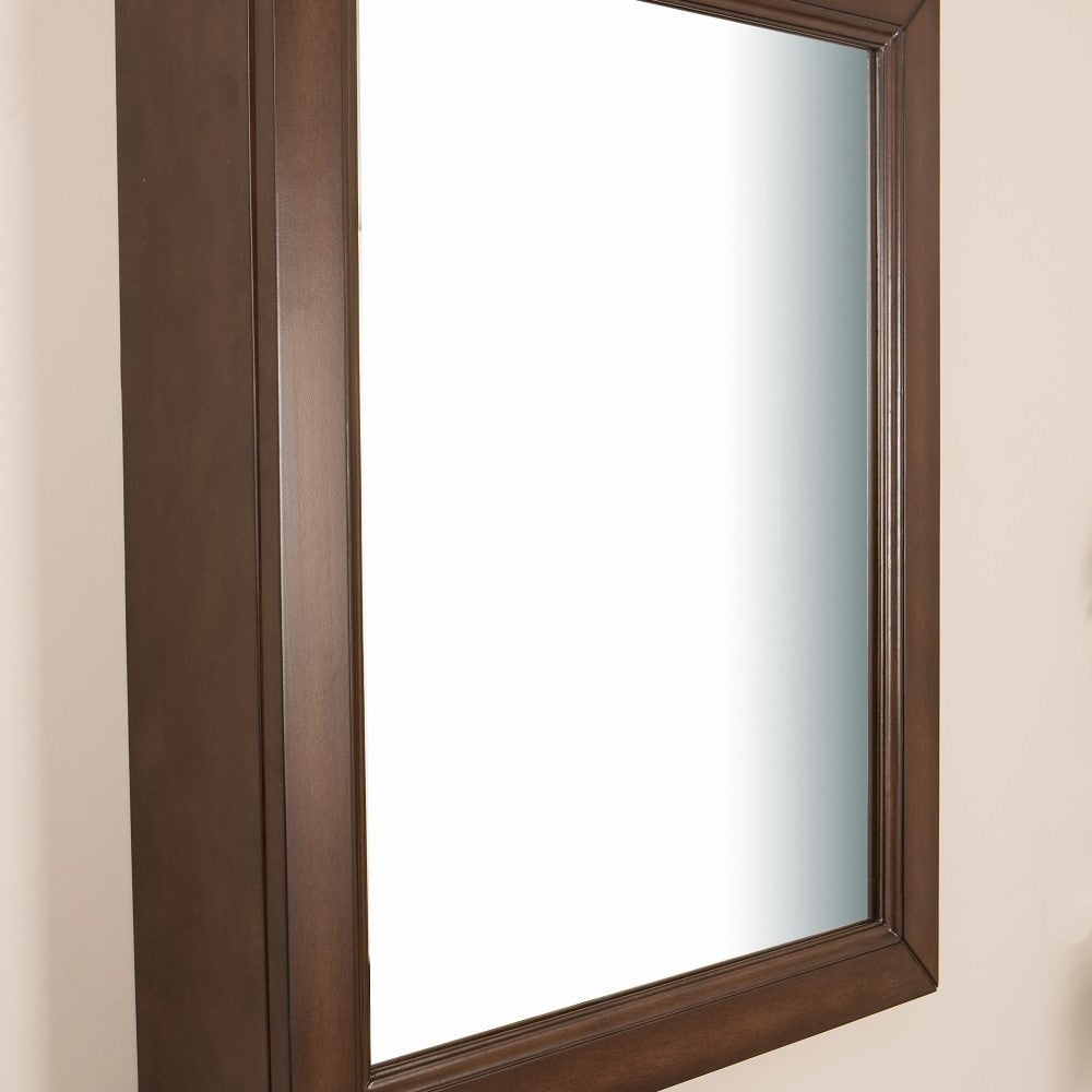 Bellaterra 24 in Mirror Cabinet-Wood-Sable Walnut 7611-MC-SW, Sideview