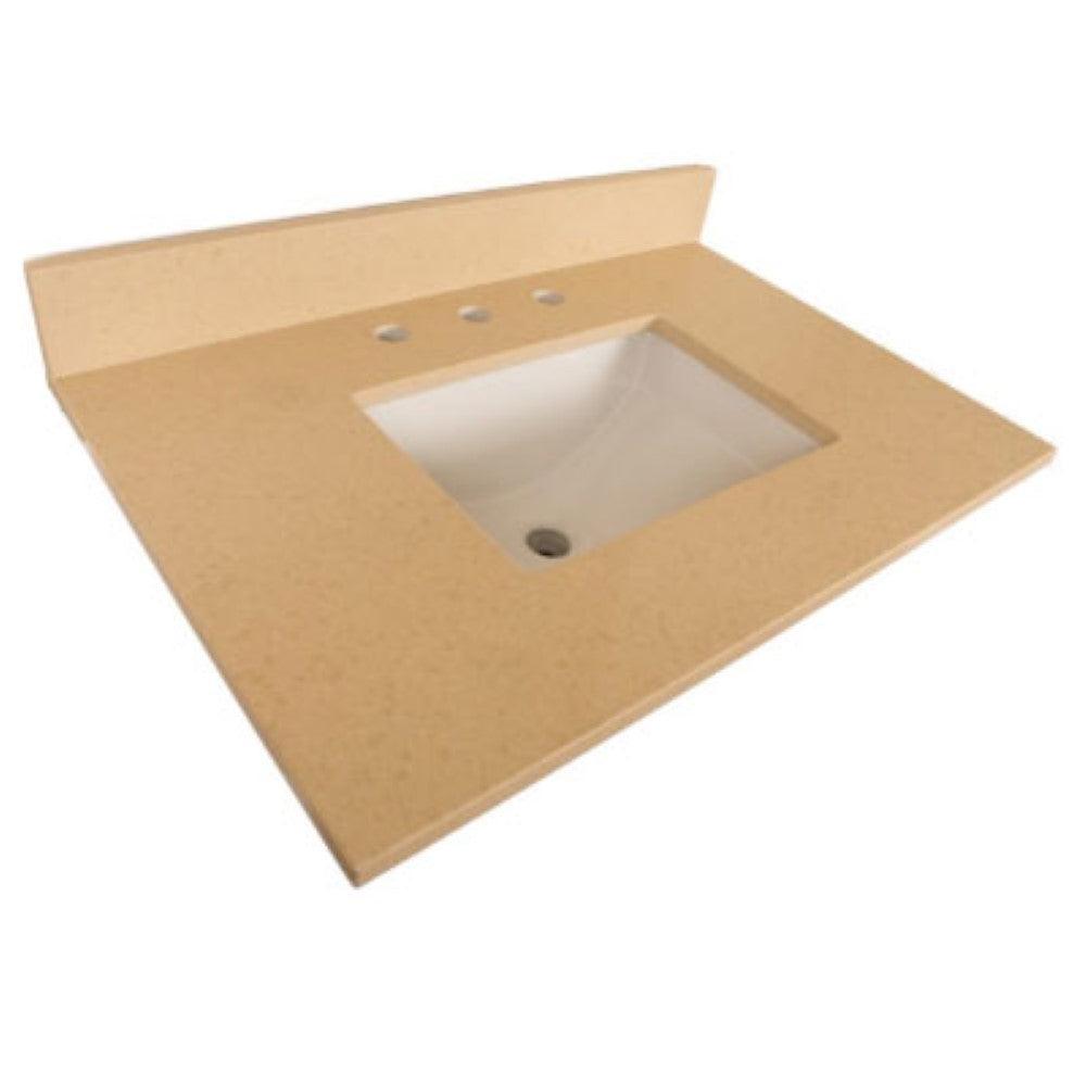 Bellaterra 30 in Beige Quartz Counter Top With Rectangular Sink 7615-TOP-CR