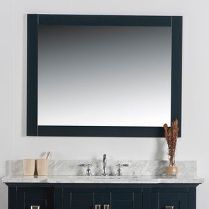 Bellaterra 40 in. Solid Wood Frame Mirror- Dark Gray 7700-40-M-DG, Front
