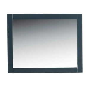 Bellaterra 40 in. Solid Wood Frame Mirror- Dark Gray 7700-40-M-DG, Front Side