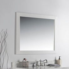 Load image into Gallery viewer, Bellaterra 40 in. Solid Wood Frame Mirror- White 7700-40-M-WH, Front
