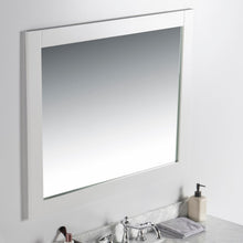 Load image into Gallery viewer, Bellaterra 40 in. Solid Wood Frame Mirror- White 7700-40-M-WH, Sideview