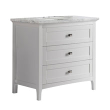 Load image into Gallery viewer, Bellaterra 77612-DG-WH-WM 36&quot; Single Vanity - White Marble Top - White, Front