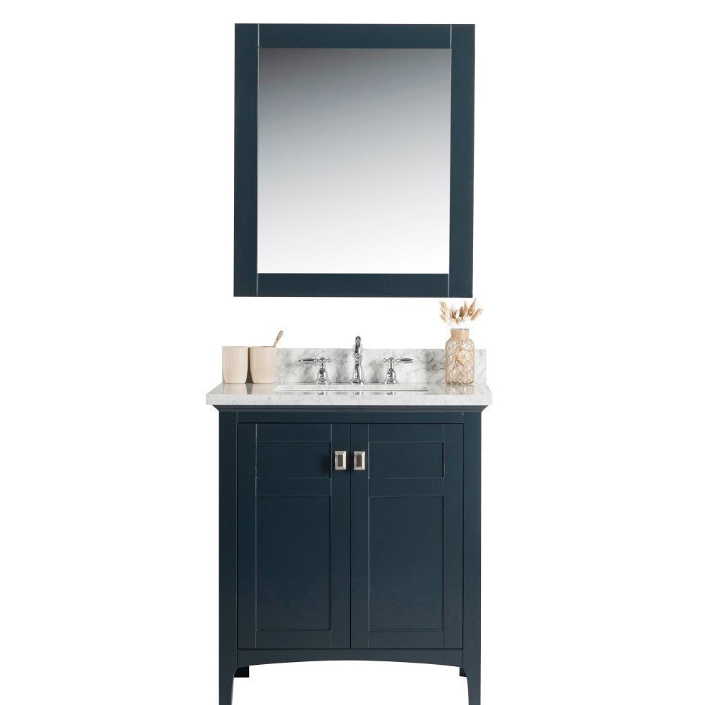 Bellaterra 77613-DG-WM 31" Single Bathroom Vanity Sink White Marble Tops