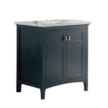 Load image into Gallery viewer, Bellaterra 77613-DG-WM 31&quot; Single Vanity - White Marble Top Dark Gray