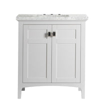 Load image into Gallery viewer, Bellaterra 77613-WH-WM 31&quot; Single Bathroom Vanity Sink White Marble Tops