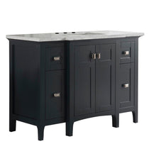 Load image into Gallery viewer, Bellaterra 49&quot; Single Vanity - White Marble Top 77614-DG-WH-WM, Dark Gray, Front